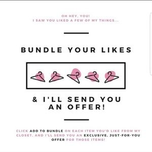 Bundle your likes and I’ll send a private offer!